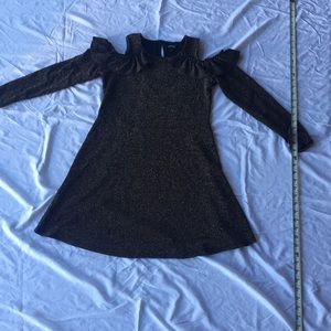 Black and gold party dress.